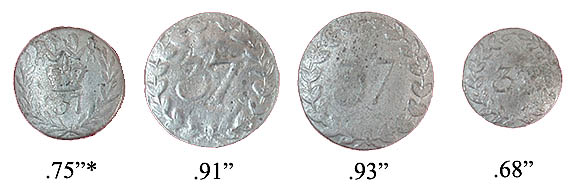 37th Regt Buttons